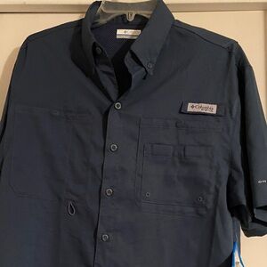 Columbia Navy Button-Up Shirt